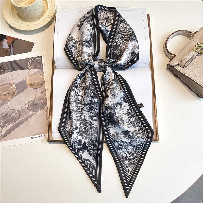 Luxury Bags China - ผ้าพันคอไหมพรมยาวหรูหรา ผ้าคาดผมเส้นเล็ก ผ้าพันคอไหมแฟชั่น ผ้าคาดผม ผ้าพันคอสำหรับกระเป๋า ผ้าคาดผมลายพิมพ์