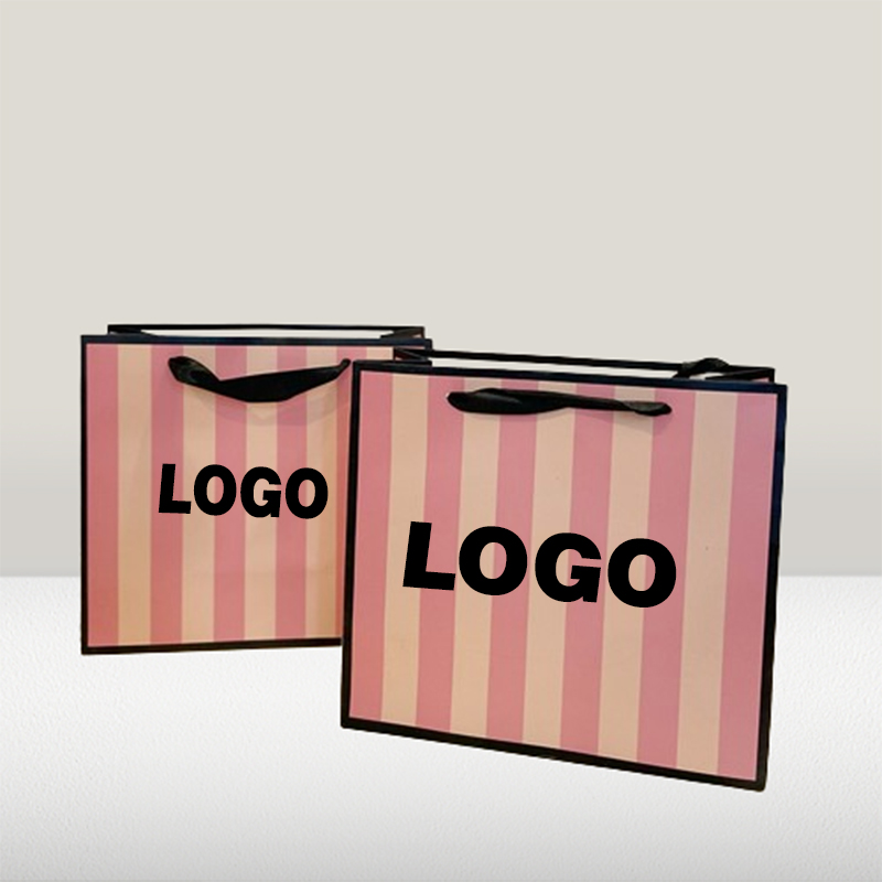 Luxury Bags Brand Names - 5ชิ้นกระเป๋าแบรนด์เนมโลโก้แบรนด์ของคุณเป็นของขวัญหรูหราสำหรับใส่ของขวัญถุงใส่เครื่องประดับโลโก้ที่กำหนดเองถุงของขวัญกระดาษกระเป๋าเครื่องสำอางค์