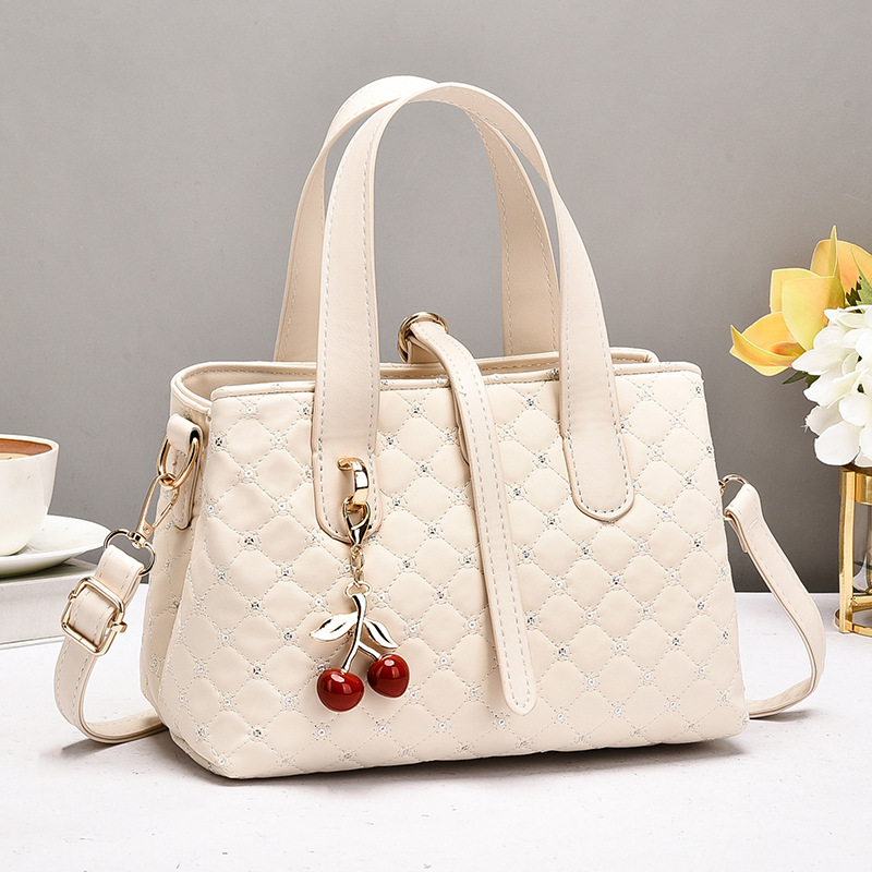 Tote Bag Leather Monogram - กระเป๋าสะพายไหล่ผู้หญิงใหม่ กระเป๋าถือหรูหรา ดีไซน์เนอร์ กระเป๋าถือผู้หญิง หนังพิมพ์ลายโมโนแกรม กระเป๋าสะพายข้างเดี่ยว