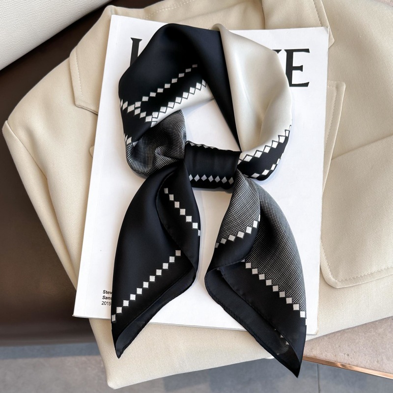 Luxury Bags China - ใหม่หรูหรารูปแบบม้าผ้าไหมผ้าพันคอสแควร์สตรีซาติน Hairband Neckerchief สํานักงาน Hijab แถบคาดศีรษะ