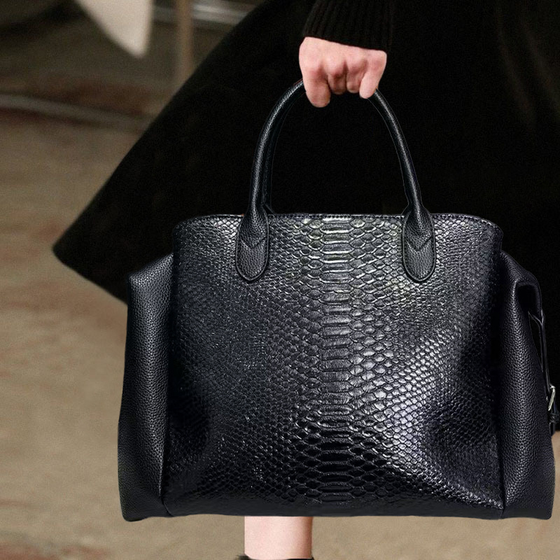 กระเป๋าถือผู้หญิงลายงูขนาดใหญ่ - Luxury Bags Vegan บทวิจารณ์และราคา