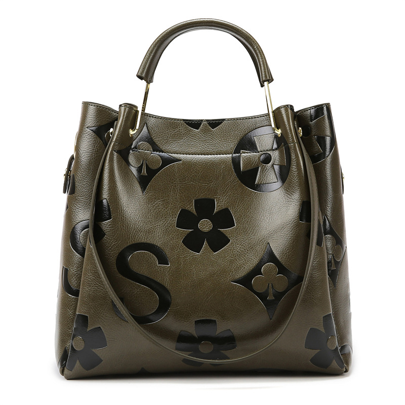 กระเป๋าถือผู้หญิงลายปั๊มนูน  ก - Tote Bag Leather Monogram บทวิจารณ์และราคา